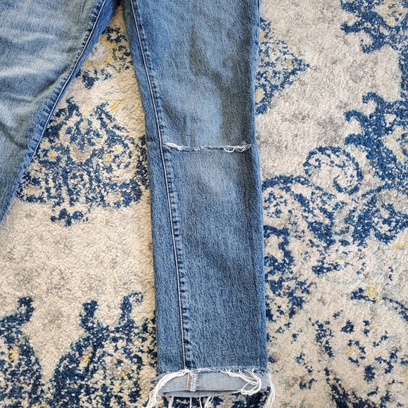 Free People We The Free Stella Skinny Jean Rip & Repair Raw Hem 28 - Picture 6 of 13